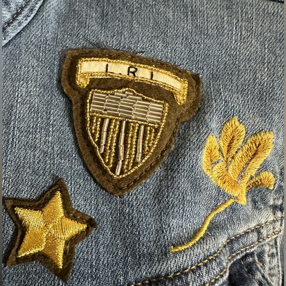 Polo Ralph Lauren Women’s Blue Embroidered Patch Denim Jean Jacket - Picture 11 of 16